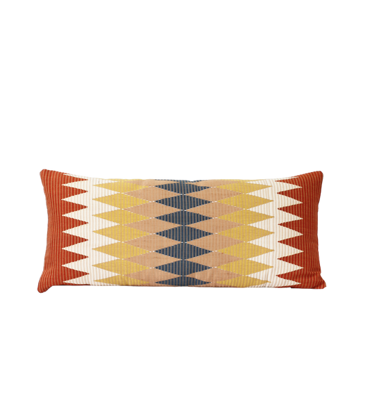 Handwoven Indonesian Balinese Rangrang Lumbar Cushion Cover